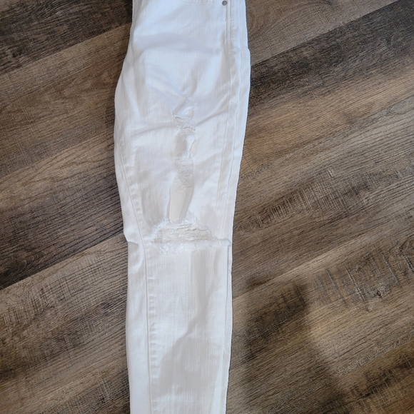 Madewell High Rice  Skinny CropThread White Skinny Distressed Jeans - Picture 7 of 13